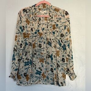 Style & Co. Cream Floral Blouse